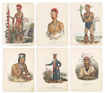 (NATIVE AMERICANS.) James Otto Lewis. Group of 59 hand-colored lithographs from The Aboriginal-Portfolio.